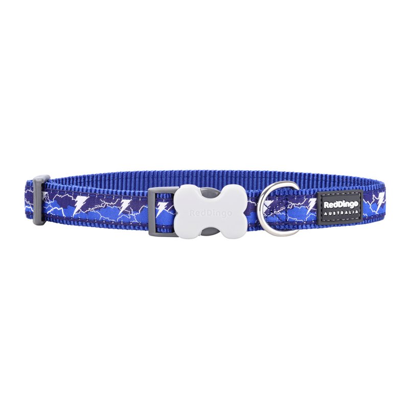 Collier pour Chien Red Dingo STYLE LIGHTNING Blue marine 41-63 cm