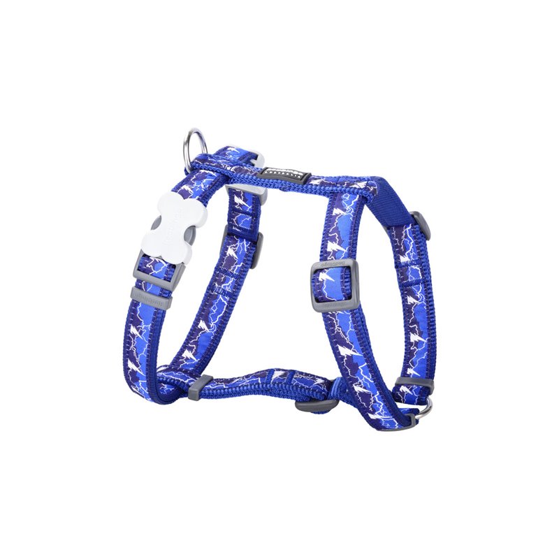 Harnais pour Chien Red Dingo STYLE LIGHTNING 36-54 cm Blue marine 30-48 cm