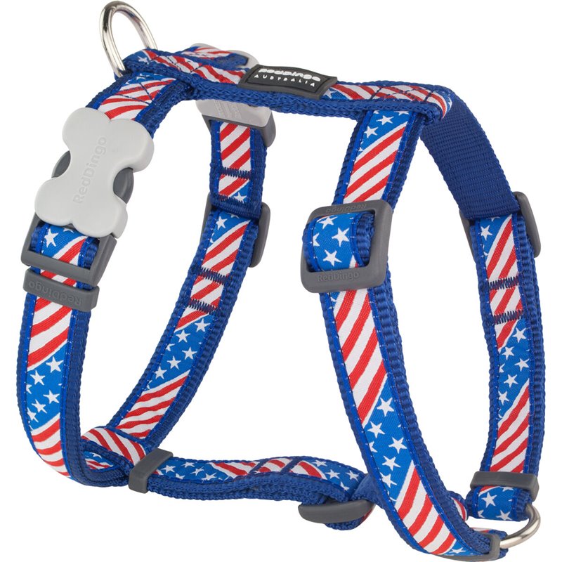 Harnais pour Chien Red Dingo STYLE US FLAG 36-54 cm 30-48 cm