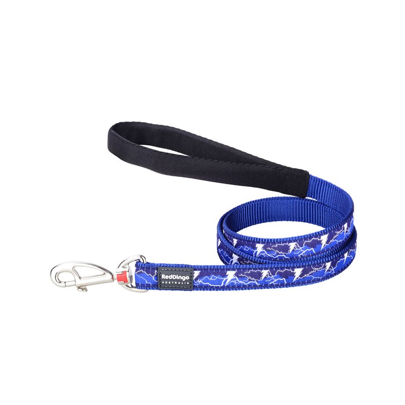 Laisse pour Chien Red Dingo STYLE LIGHTNING Blue marine 15mm x 120 cm