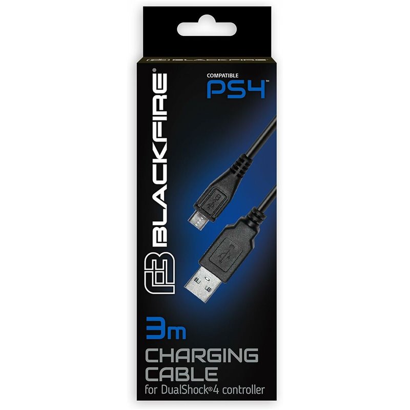 Câble USB vers micro USB Blackfire PS4 Noir