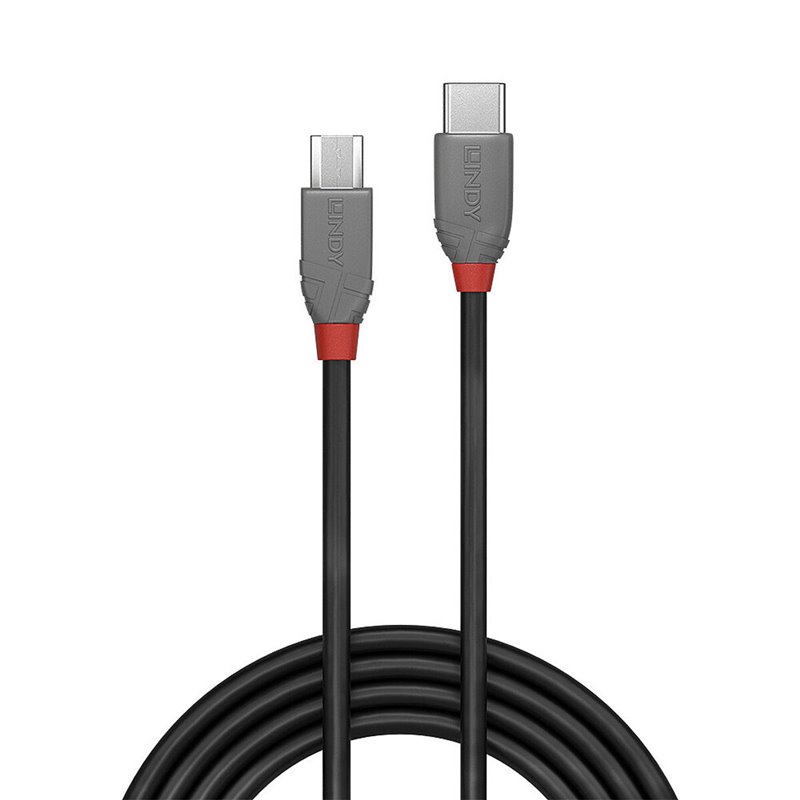 Image secondaire de Lindy 36892 câble USB 2 m USB 2.0 USB C Micro-USB B Noir, Gris