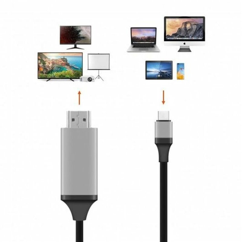 Image secondaire de Câble USB-C vers HDMI PcCom Essential 1,8 m