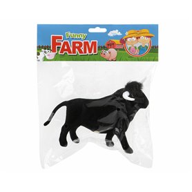 Taureau Funny Farm Noir 16 x 11 cm