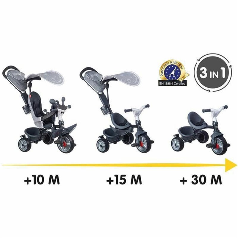 Image secondaire de Tricycle Smoby Baby Driver Plus Gris