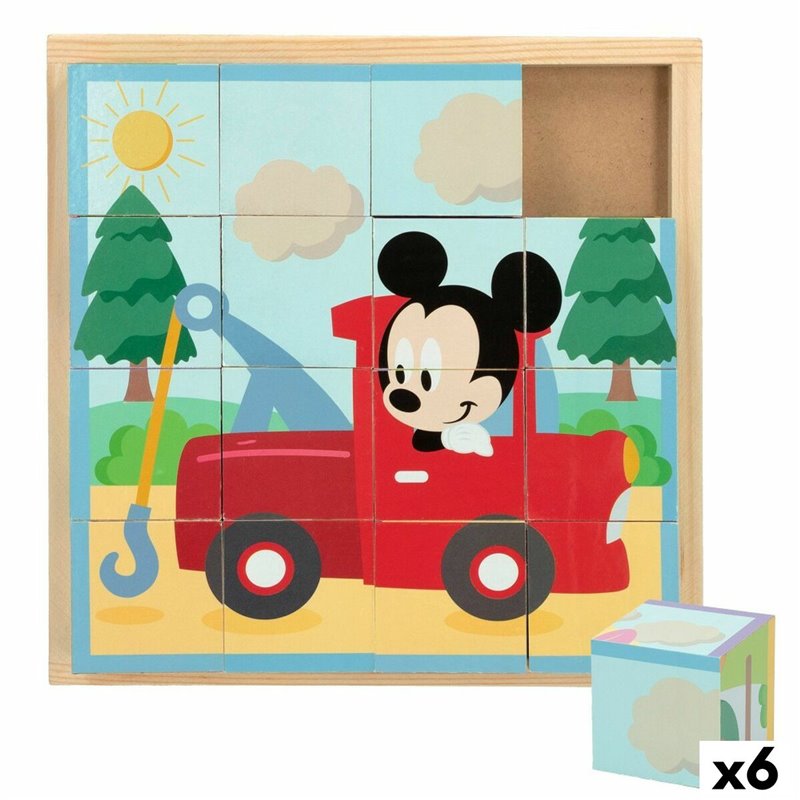 Puzzle enfant en bois Disney + 3 ans (6 Unités)