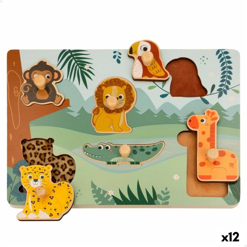 Puzzle Animaux Woomax + 18 Mois (12 Unités)