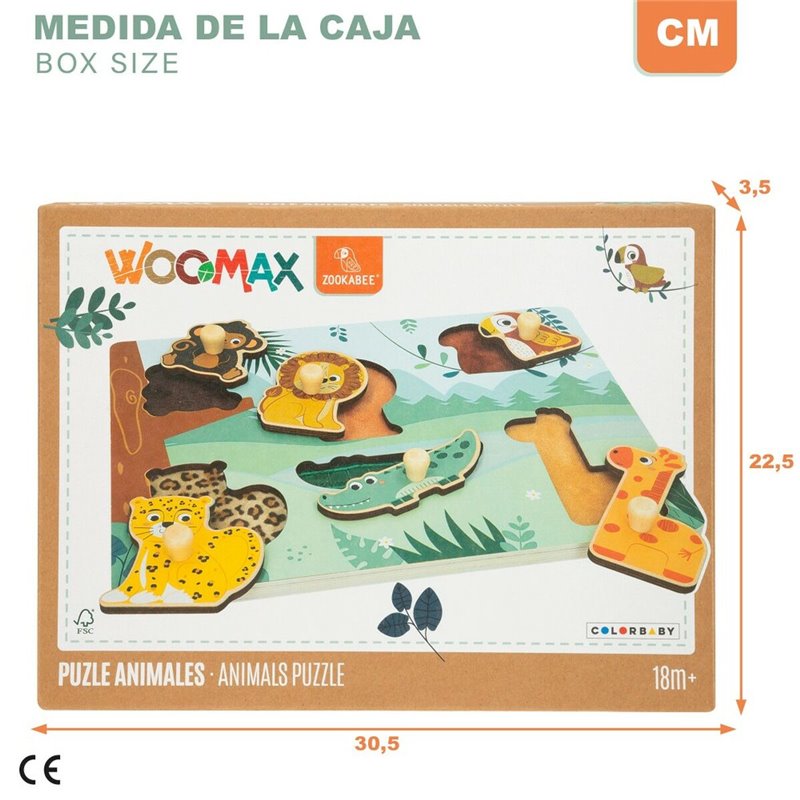 Image secondaire de Puzzle Animaux Woomax + 18 Mois (12 Unités)