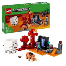 LEGO 21255 Minecraft L'Embuscade au Portail du Nether. Jouet avec Scen