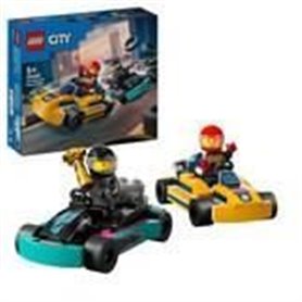 LEGO 60400 City Les Karts et les Pilotes de Course. Jouet avec 2 Karti