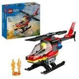 LEGO 60411 City L'Hélicoptere de Secours des Pompiers. Jouet avec Mini