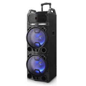 Aiwa KBTUS-900 Karaoke LED Trolley 100W Party Speaker Microphones sans