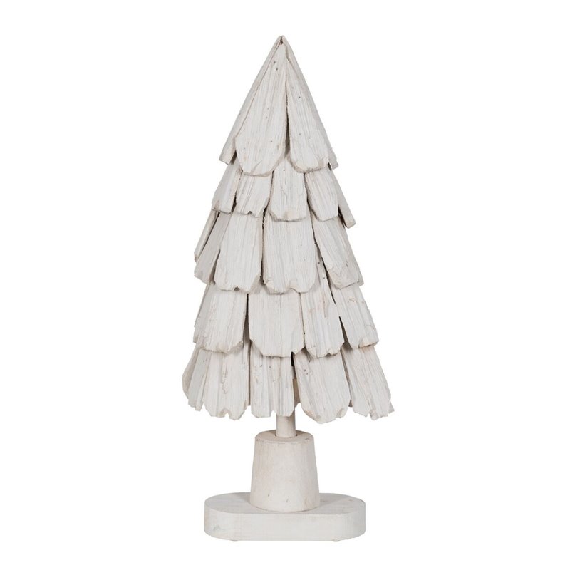 Sapin de Noël Blanc Bois de paulownia Arbre 34 x 19 x 80 cm