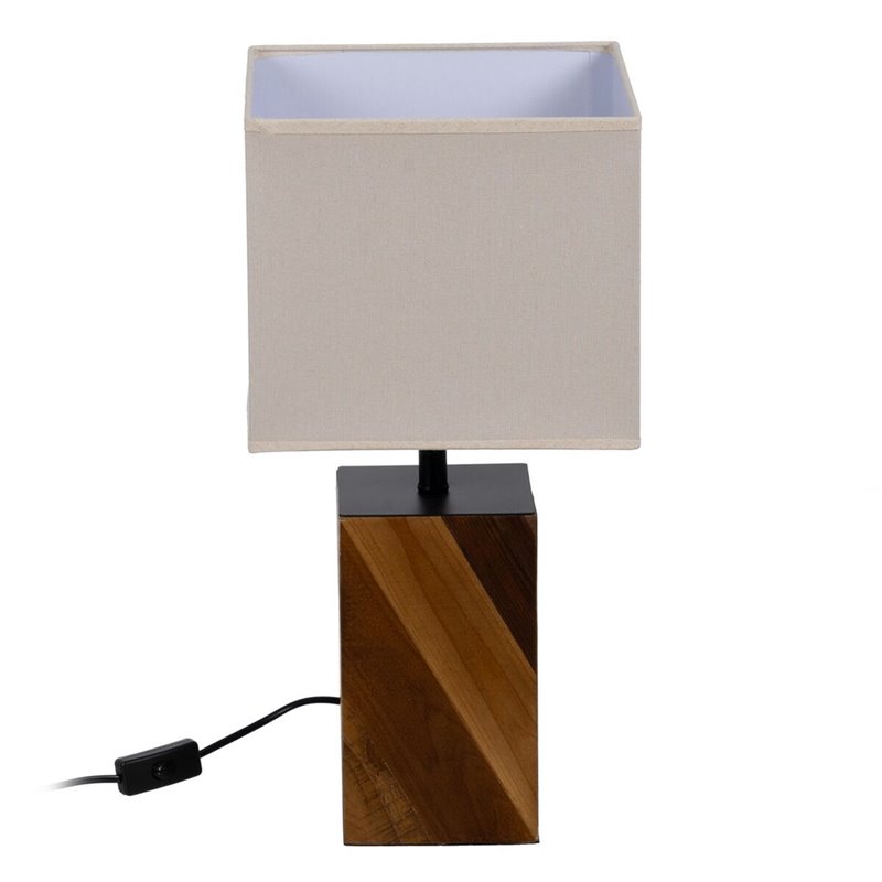 Lampe de bureau Marron Crème 60 W 220-240 V 25 x 25 x 51 cm