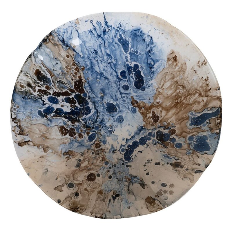 Image secondaire de Centre de Table Bleu Marron 39 x 39 x 6,5 cm