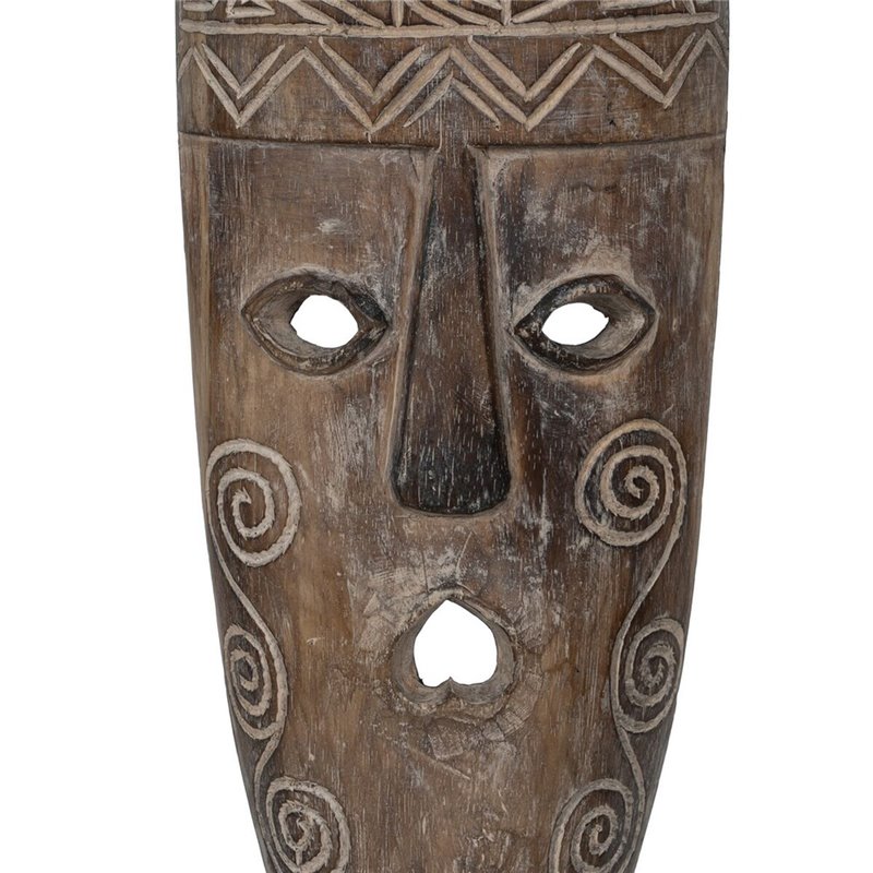 Image secondaire de Figurine Décorative Marron Masque 22 x 6 x 87 cm