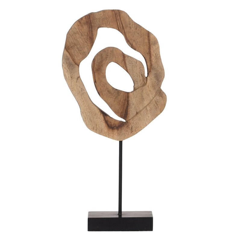 Sculpture Beige Bois de manguier 26 x 8,5 x 52 cm