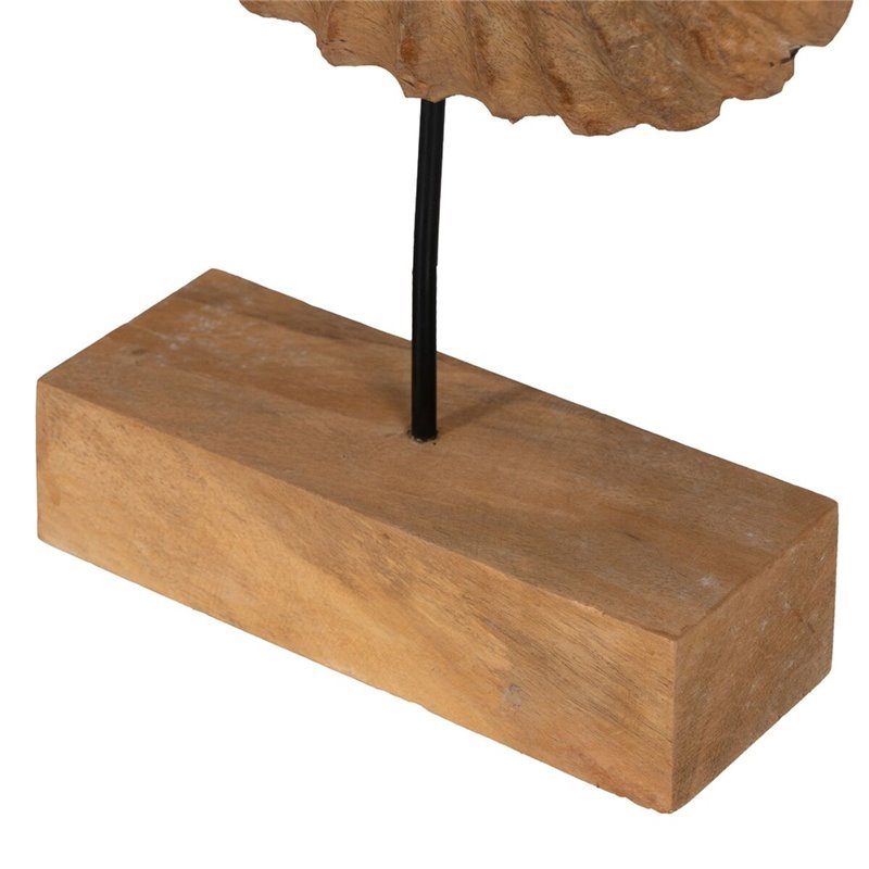 Image secondaire de Sculpture Beige Bois de manguier 49,5 x 9 x 53,5 cm Conque