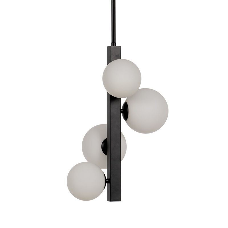 Suspension Noir Verre Fer 220-240 V 40 x 40 x 100 cm