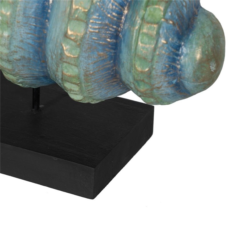 Image secondaire de Figurine Décorative Bleu Marron Vert Conque 38 x 20 x 33 cm