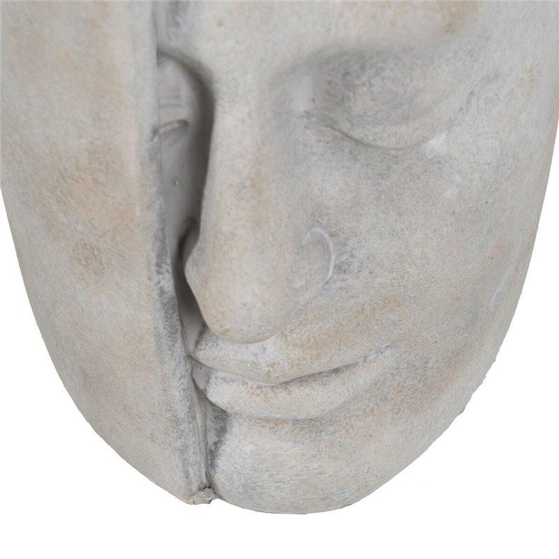 Image secondaire de Vase Gris Ciment Visage 21 x 18 x 32,5 cm