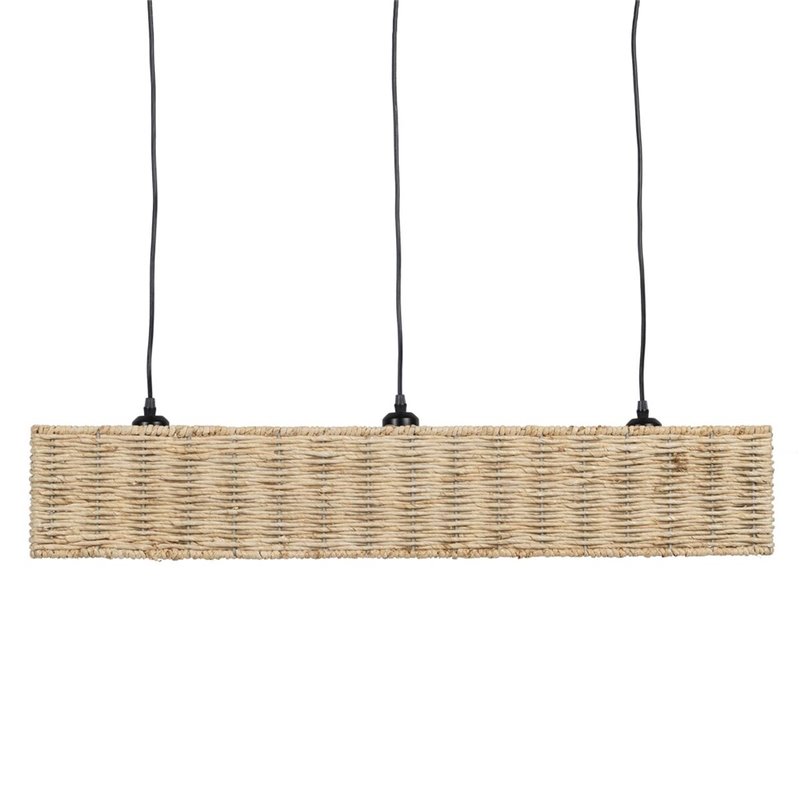 Suspension Noir Naturel Fer 220-240 V 88 x 17,5 x 65 cm