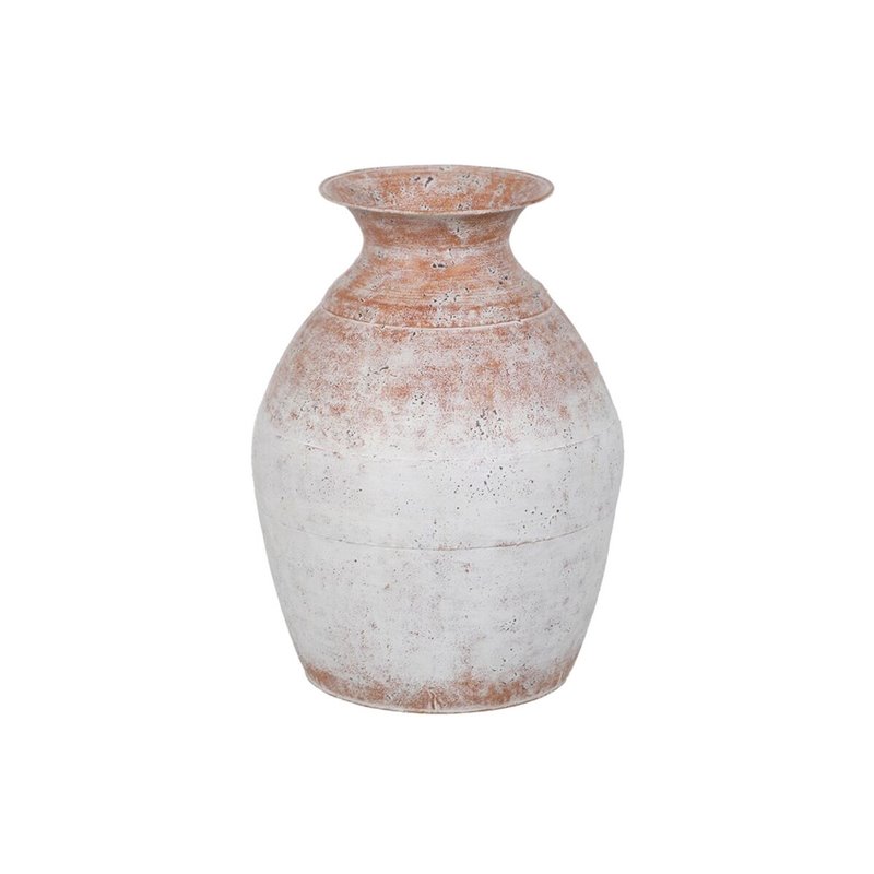 Vase Blanc Fer 27,5 x 27,5 x 36,5 cm