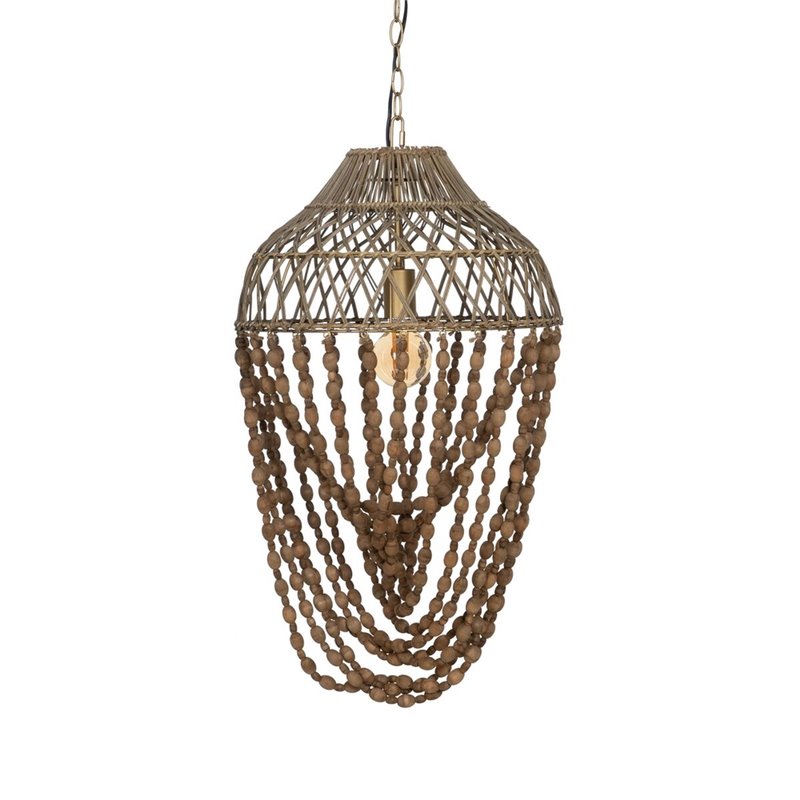 Suspension Naturel Métal 220-240 V 42,5 x 42,5 x 76 cm