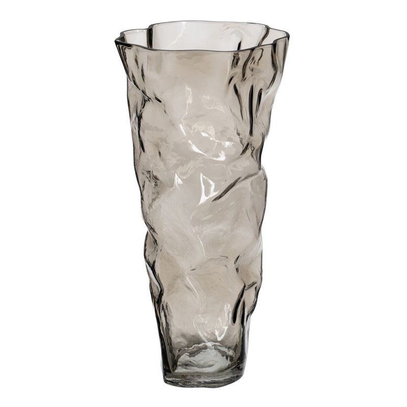 Vase Gris Verre 19 x 17 x 38,5 cm