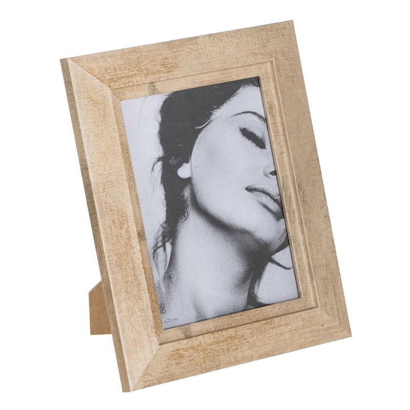 Cadre photo Beige Bois Verre 21,5 x 26,5 cm