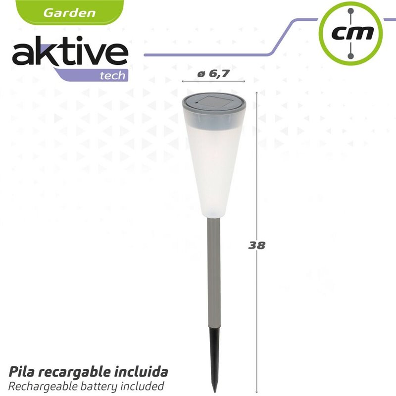 Image secondaire de Borne de jardin solaire Aktive Plastique 6,7 x 39 x 6,7 cm (24 Unités)