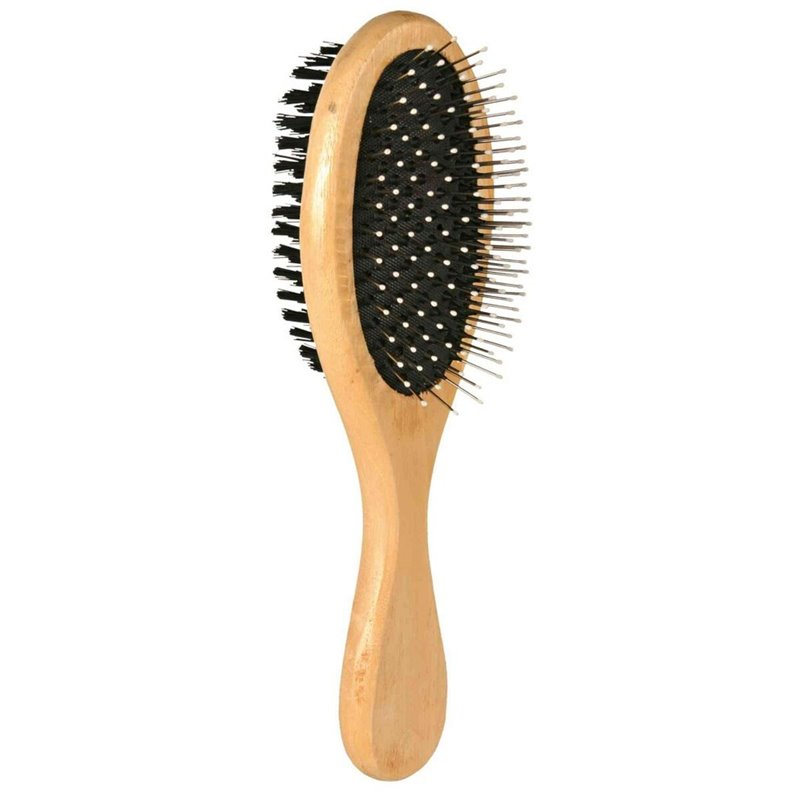 Image secondaire de Brosse Trixie Chat Double Marron Noir Bois