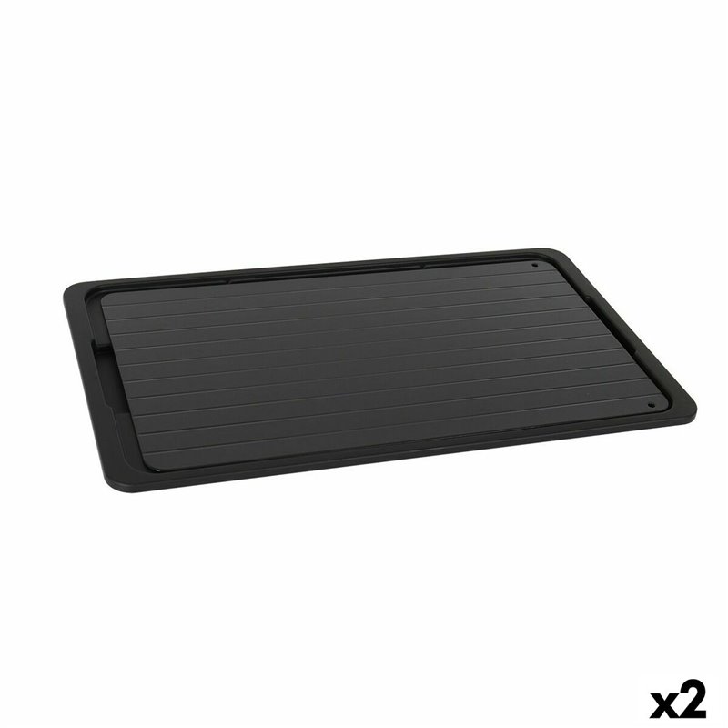 Plateau Percutti Fonction de dégivrage Noir 39 x 23 cm (2 Unités)