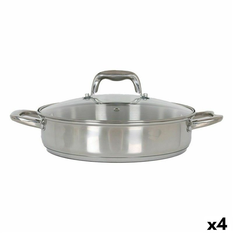 Casserole avec Couvercle en Verre Quttin 3,1 L (4 Unités)