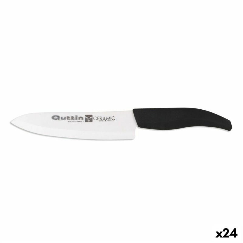 Couteau Chef Quttin Céramique Noir 15 cm 1,8 mm (24 Unités)