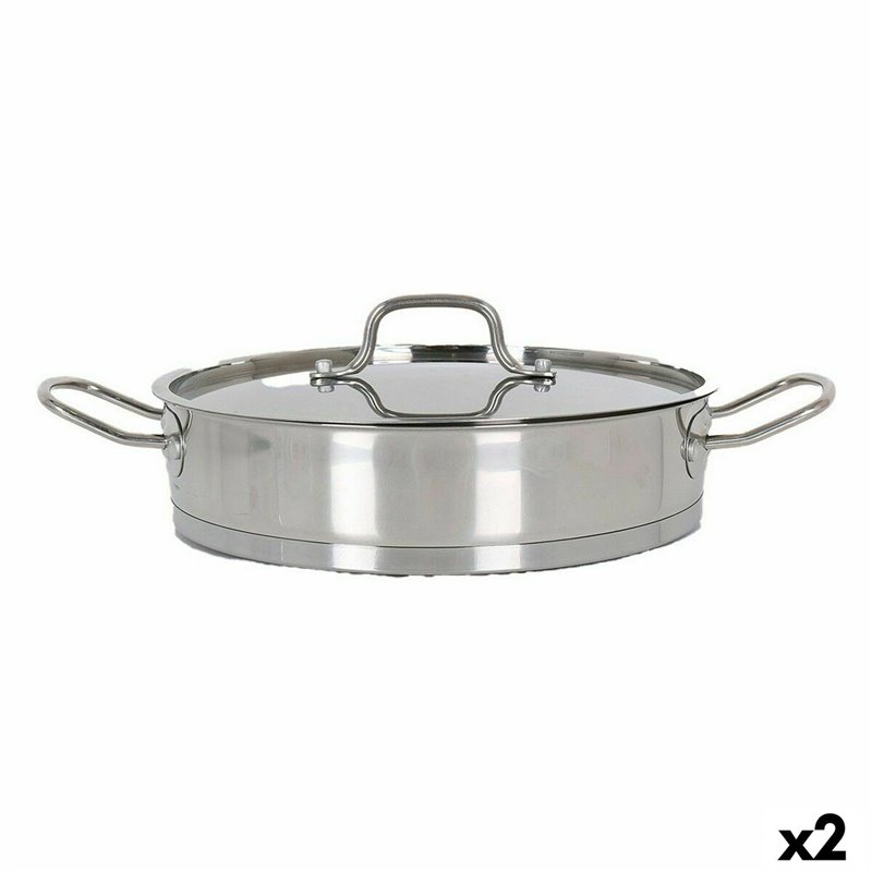 Casserole avec Couvercle en Verre Quttin 4,3 L (2 Unités)