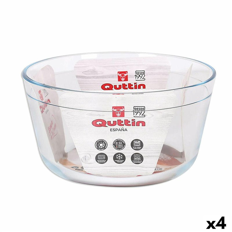 Plateau pour Four Quttin 104639 verre 2,9 L (4 Unités) (21,5 cm)