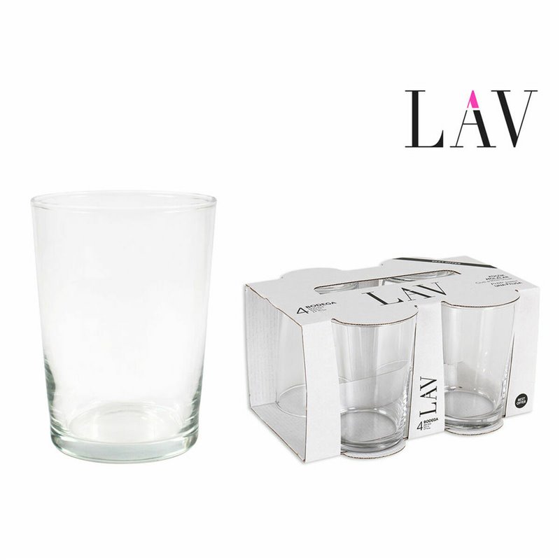 Image secondaire de Set de Verres LAV Best offer 4 Pièces (4 Unités) (12 Unités) (520 ml)