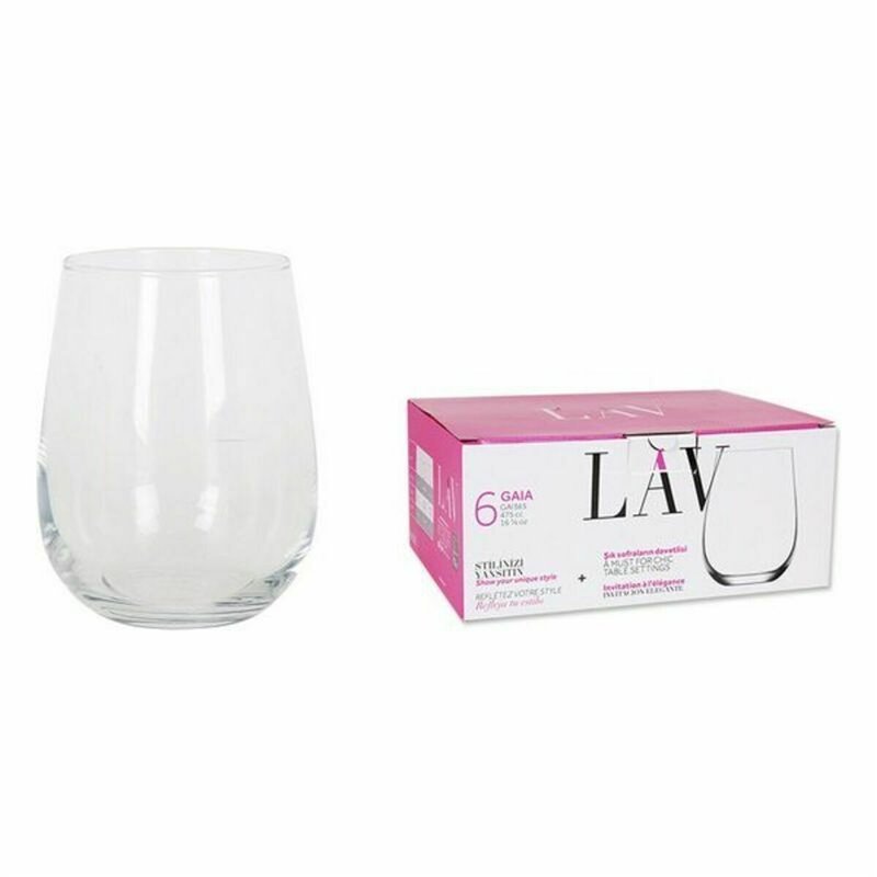 Image secondaire de Set de Verres LAV 77949 6 Pièces (8 Unités) (475 ml)