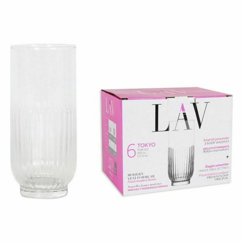 Image secondaire de Set de Verres LAV 144946 6 Pièces (8 Unités) (395 ml)