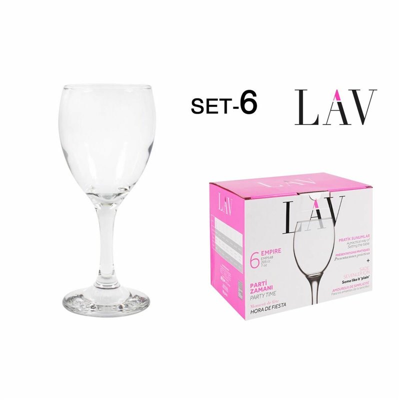 Image secondaire de Set de verres à vin LAV Blanc 200 ml 6 Pièces (4 Unités)