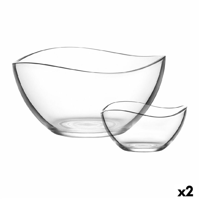 Saladier LAV 1226 Verre 310 ml 1,88 L Saladier 7 Pièces (2 Unités)