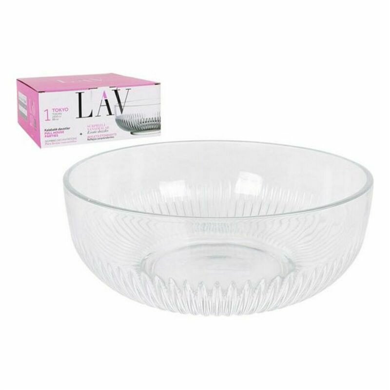 Image secondaire de Saladier LAV CP112-1 Transparent Verre 23 x 23 x 10 cm (4 Unités) (2600 cc) (ø 23 x 9,4 cm)