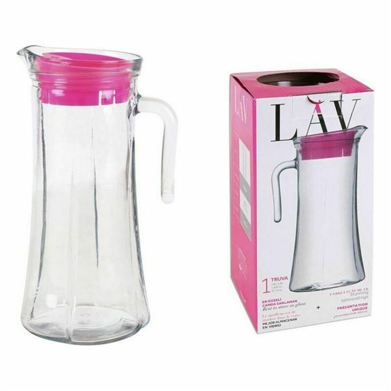 Image secondaire de Carafe en Verre Transparent LAV LV-TRU140 PK0001RP (6 Unités) (1400 ml)