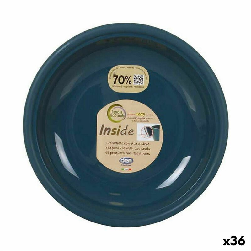 Assiette creuse Dem Inside Bleu foncé (36 Unités)