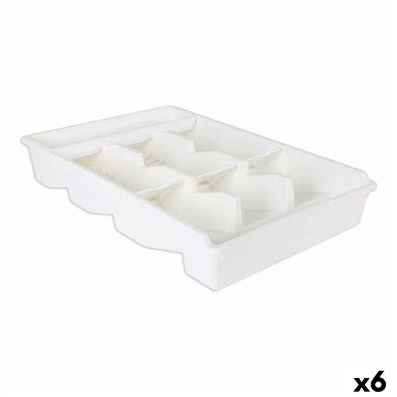 Range-Couverts Tontarelli Bella plus Blanc 43,6 x 28,7 x 7,13 cm (6 Unités)