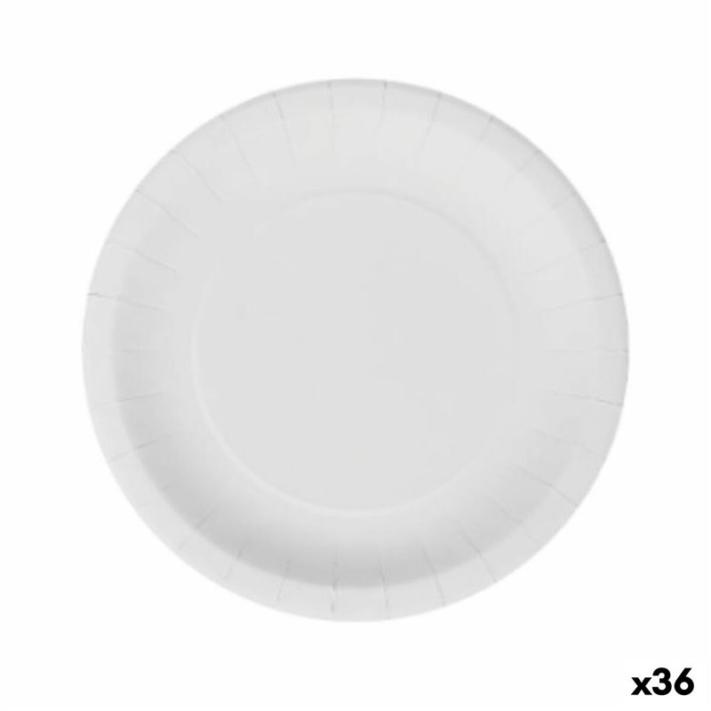 Service de vaisselle Algon Produits à usage unique Blanc Carton 20 cm (36 Unités)