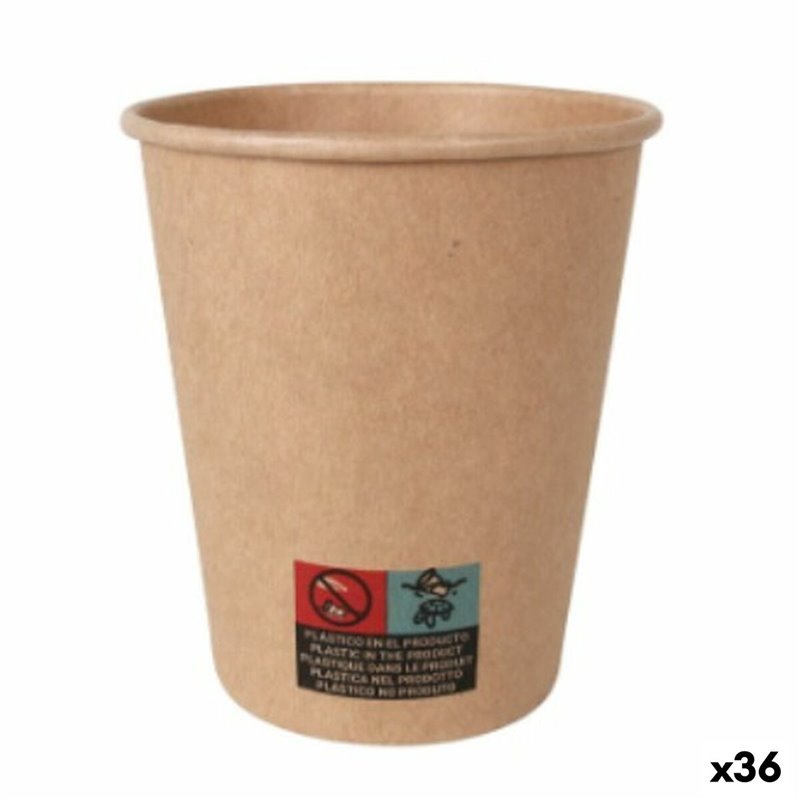 Set de Verres Algon Carton Produits à usage unique 36 Unités 250 ml (15 Pièces)