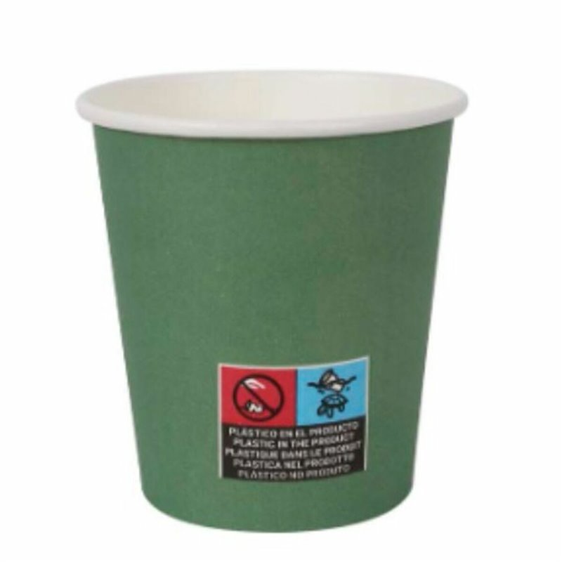 Image secondaire de Set de Verres Algon Carton Produits à usage unique 200 ml Vert 36 Unités (24 Pièces)