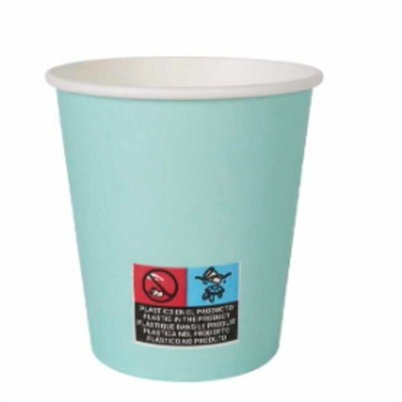 Image secondaire de Set de Verres Algon Carton Produits à usage unique Aigue marine 36 Unités 200 ml (24 Pièces)